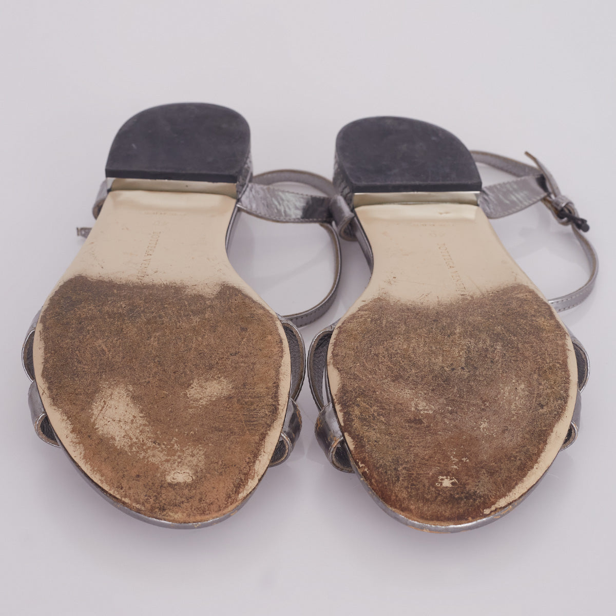 Rasteira Bottega Veneta Prata Tam. 38 Br