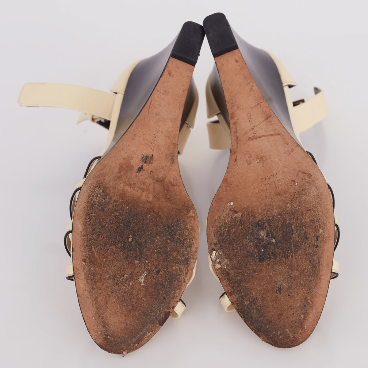 Sandália Celine Off White e Preta Tam. 37,5 BR