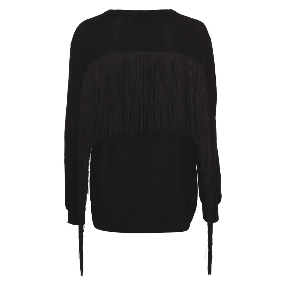Blusa Prada Preta com Franjas Tam. 40 Br