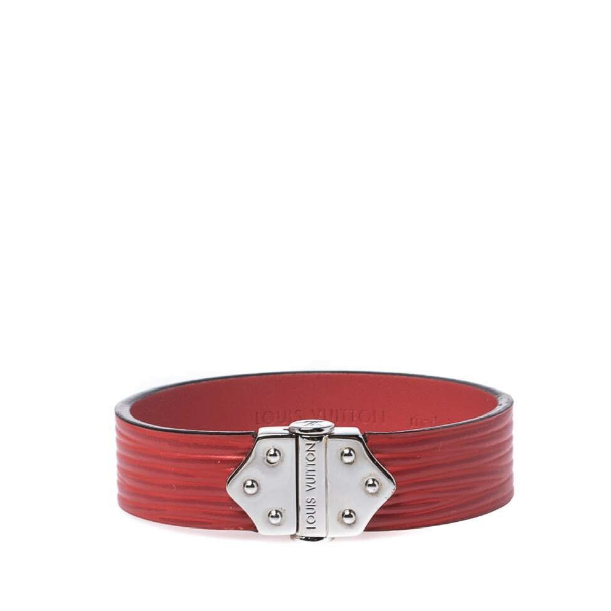 Pulseira Louis Vuitton V Couro Bracelete
