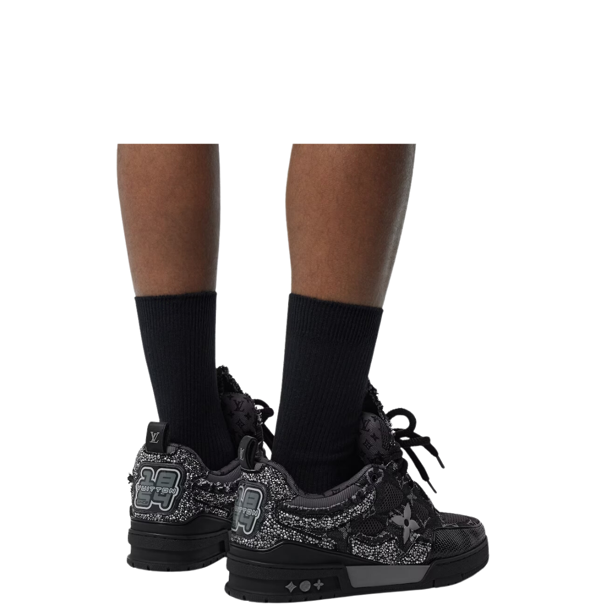 Tênis Louis Vuitton Skate Swarovski Preto Tam. 44 Br