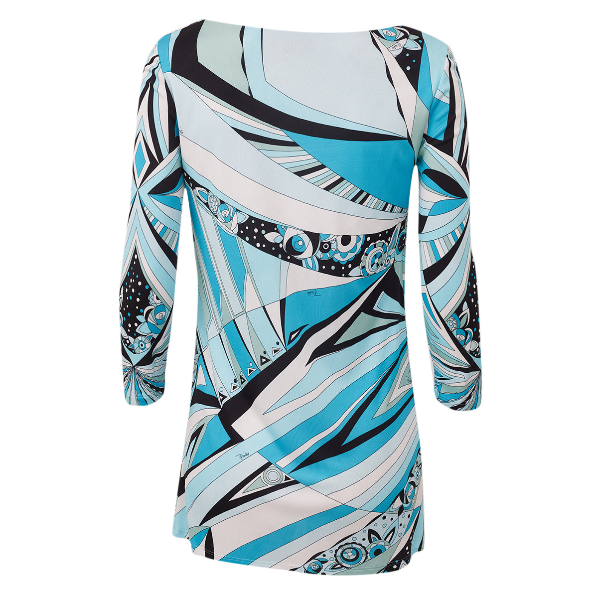 Blusa Emilio Pucci Estampa Azul Tam 34 Br