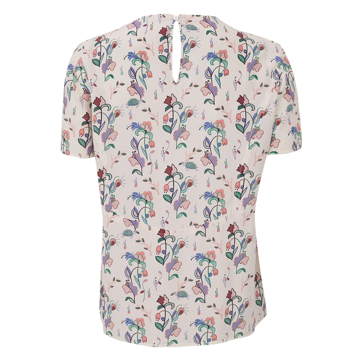 Camiseta sem marca branca estampada Tam. P br