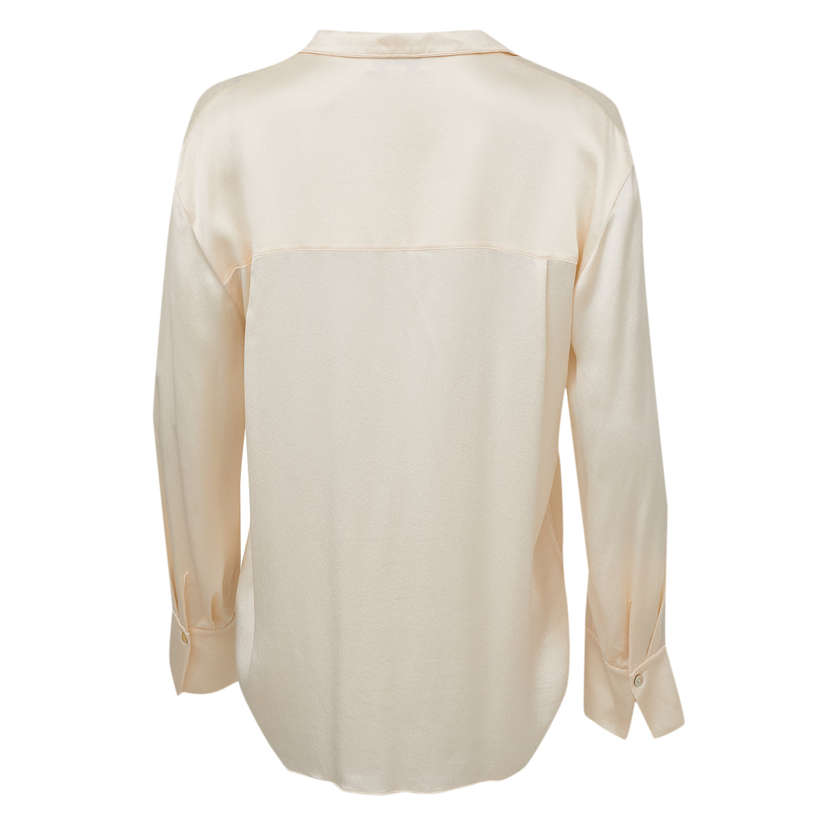 Camisa Vince. Branca Acetinada Aberta Tam M Br