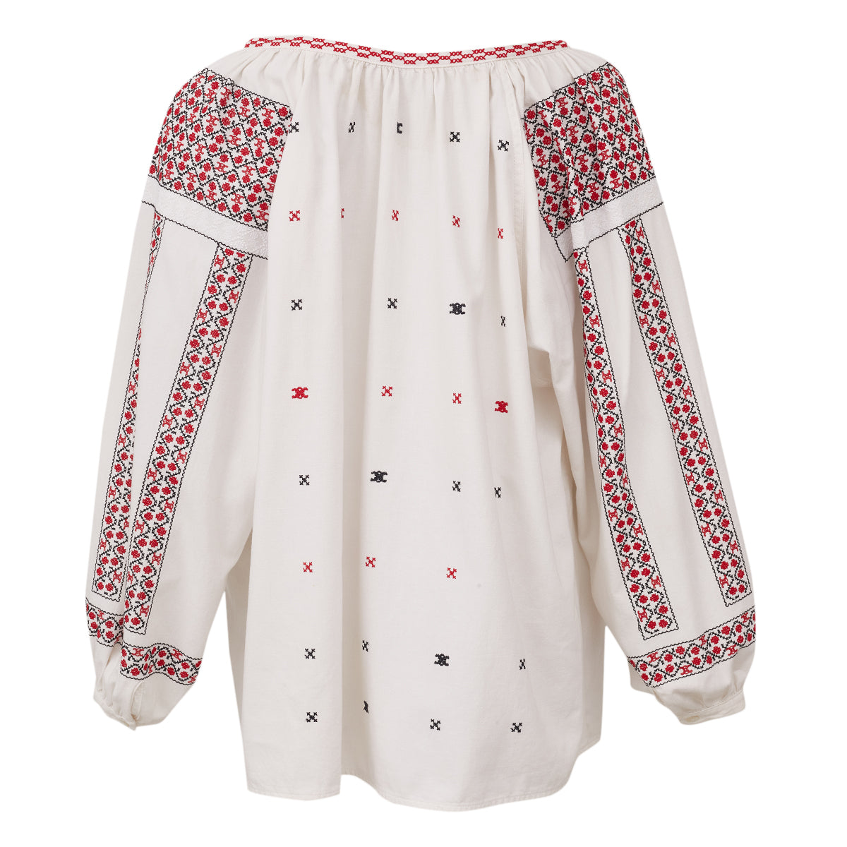 Blusa Celine Bordada Branca Tam G Br