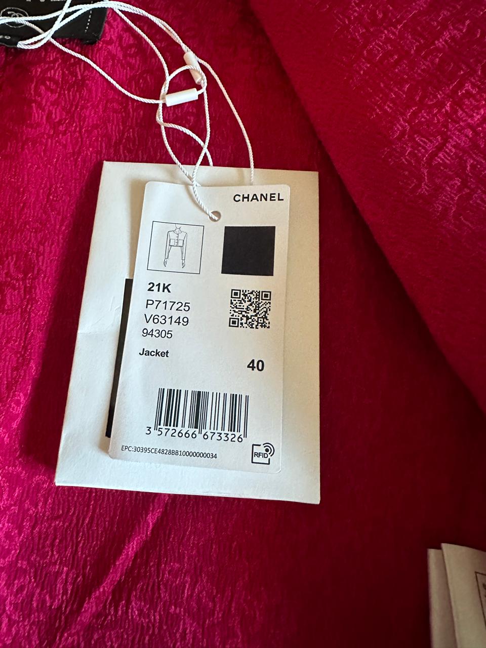 Casaco Chanel Cropped Preto Tam. 38 Br