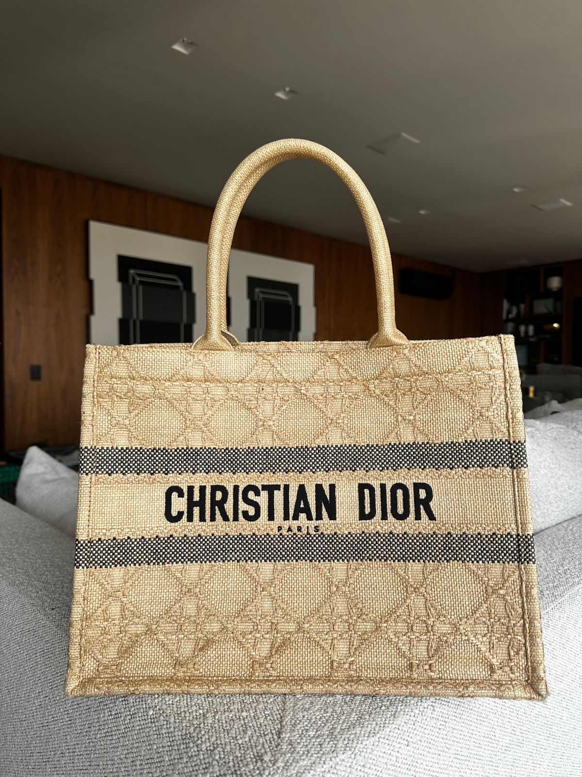 Bolsa Christian Dior Palha