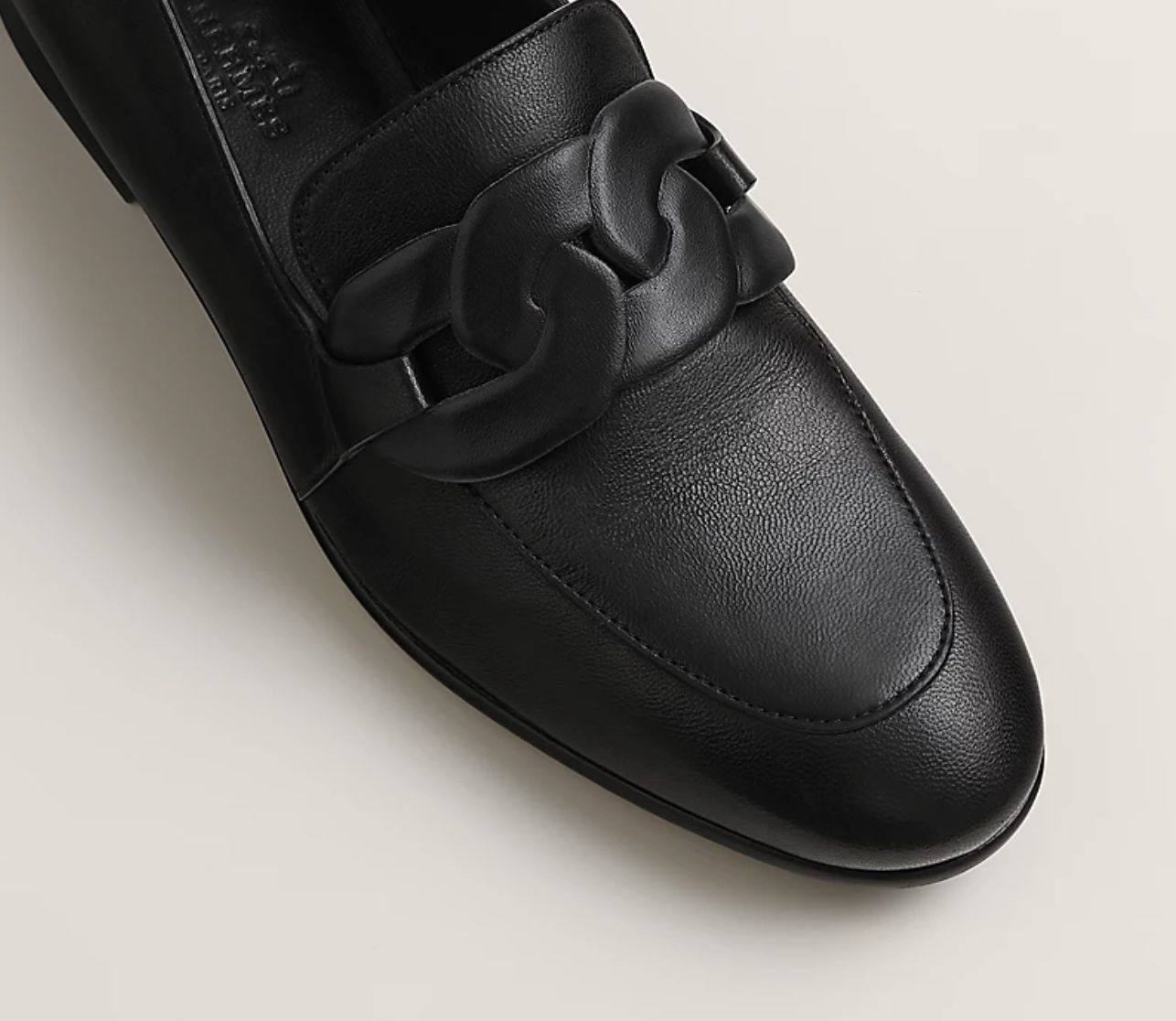 Mocassim Hermès Honest Preto Tam. 38 BR
