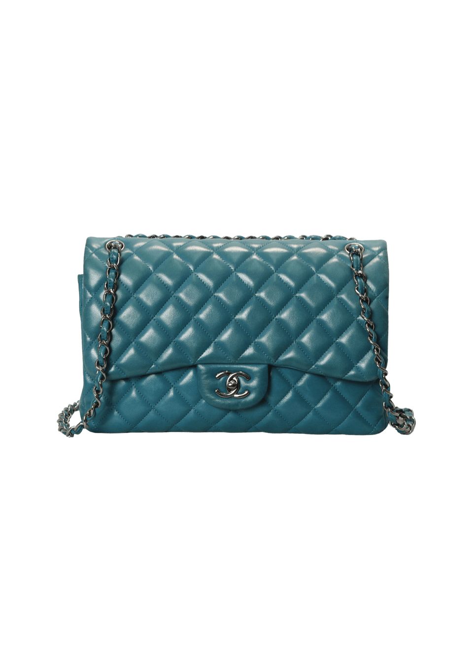Bolsa Chanel Classic Double Flap Azul