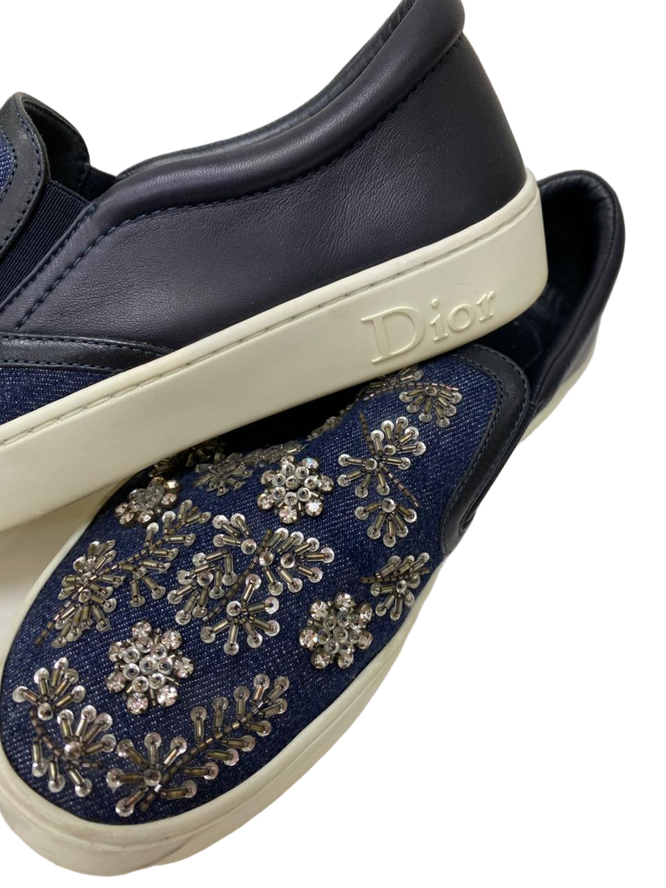 Tênis Christian Dior Happy azul marinho Tam. 34 BR