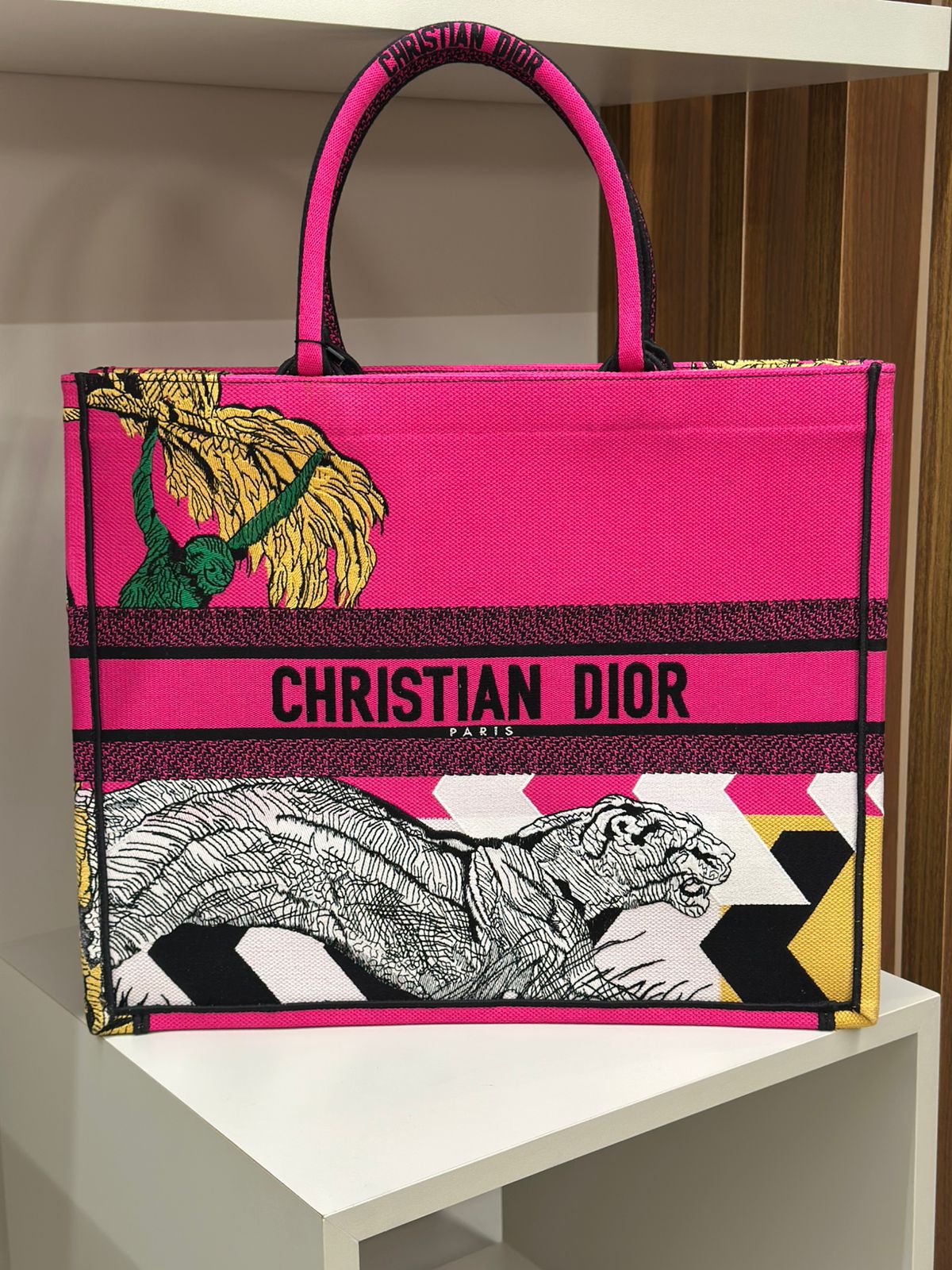 Bolsa Christian Dior Book Tote Rosa
