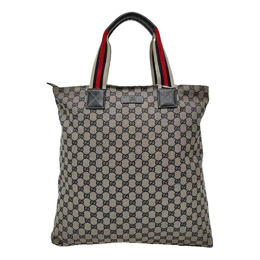 Gucci GG Monogram Large Web Handle Vertical Tote