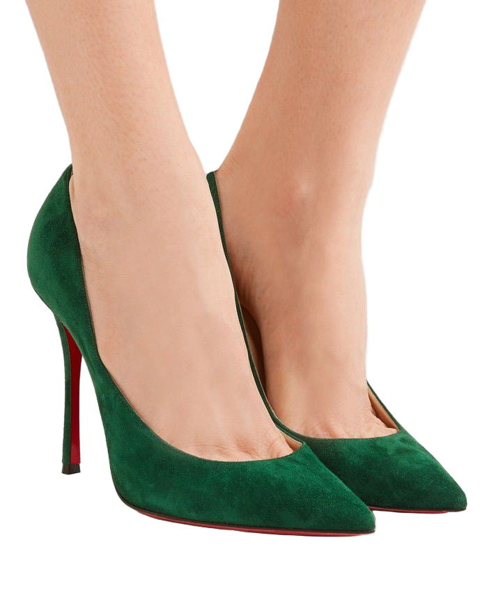 Scarpin Christian Louboutin Verde camurça Tam. 36,5 BR