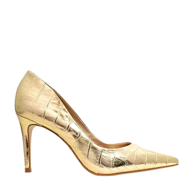 Scarpin Gianvito Rossi dourada Tam. 36 BR