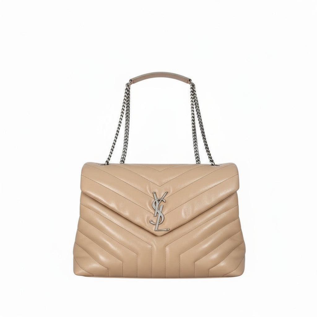 Bolsa Saint Laurent Loulou bege