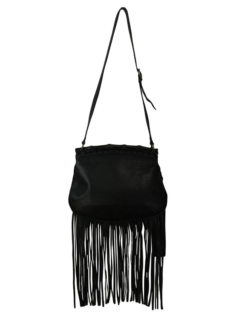 Bolsa Gucci Nouveau Fringe Medium Preto
