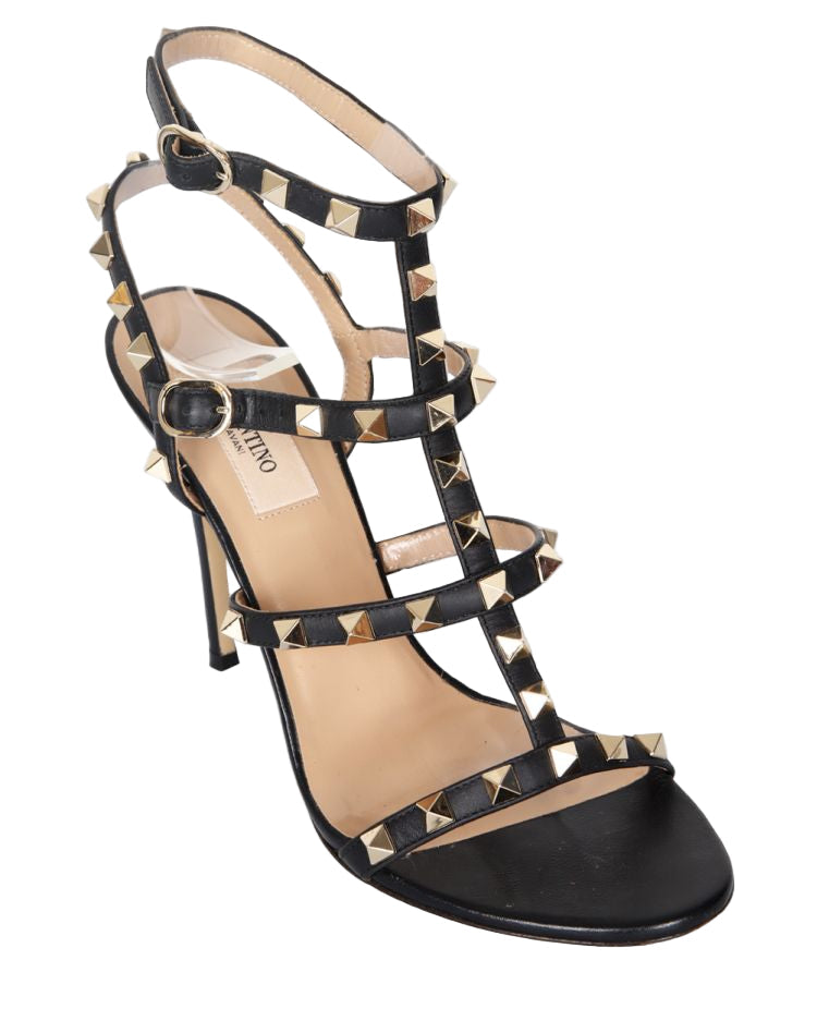 Sandália Valentino Preta Tam. 35,5 Br