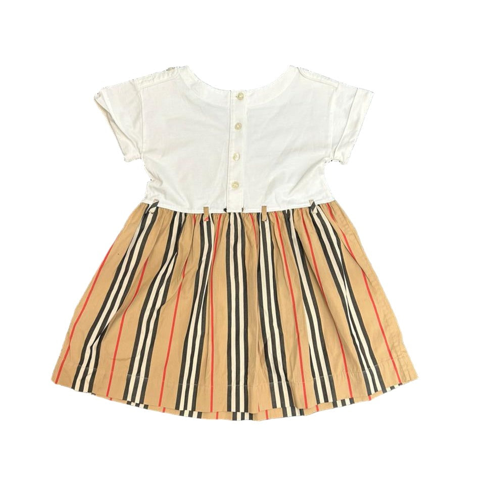 Vestido Burberry infantil listrado Tam 3