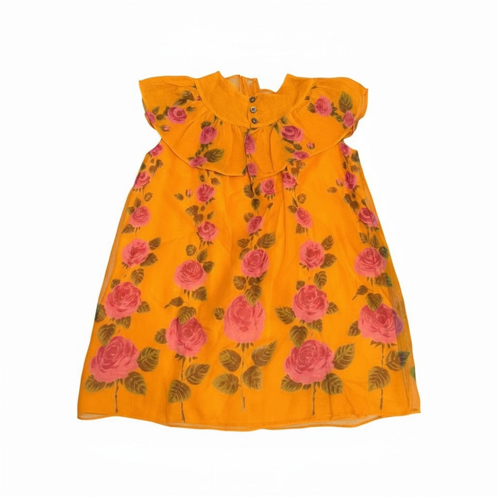 Vestido Gucci laranja floral Tam. 4