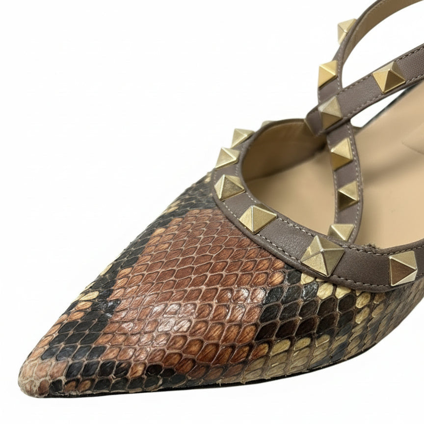 Scarpin Valentino Python Rockstud Tam. 36 BR