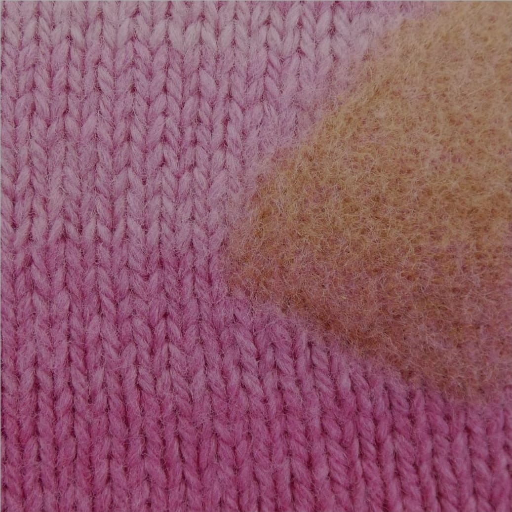 Casaco Chanel cardigan cashmere rosa Tam. G