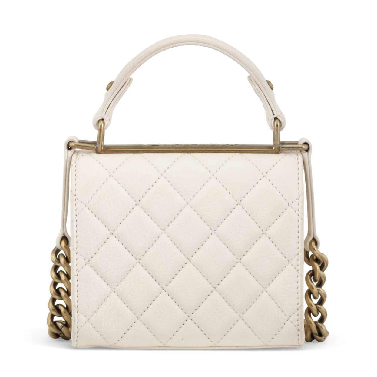 Bolsa Chanel Quilted Lambskin Off White