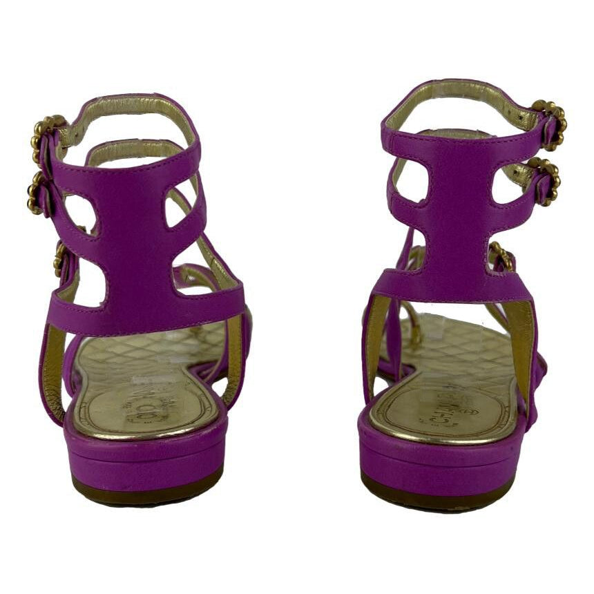 Sandália Chanel Ring Toe roxa Tam 36 BR