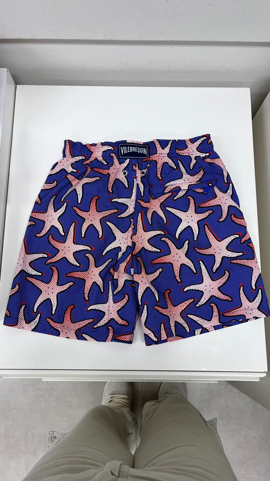 Bermuda Vilebrequin Roxa de bolinha Estrela do mar Infantil Tam 10 Anos Br