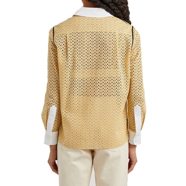 Camisa Tory Burch Honeycomb Eyelet Tam. M br