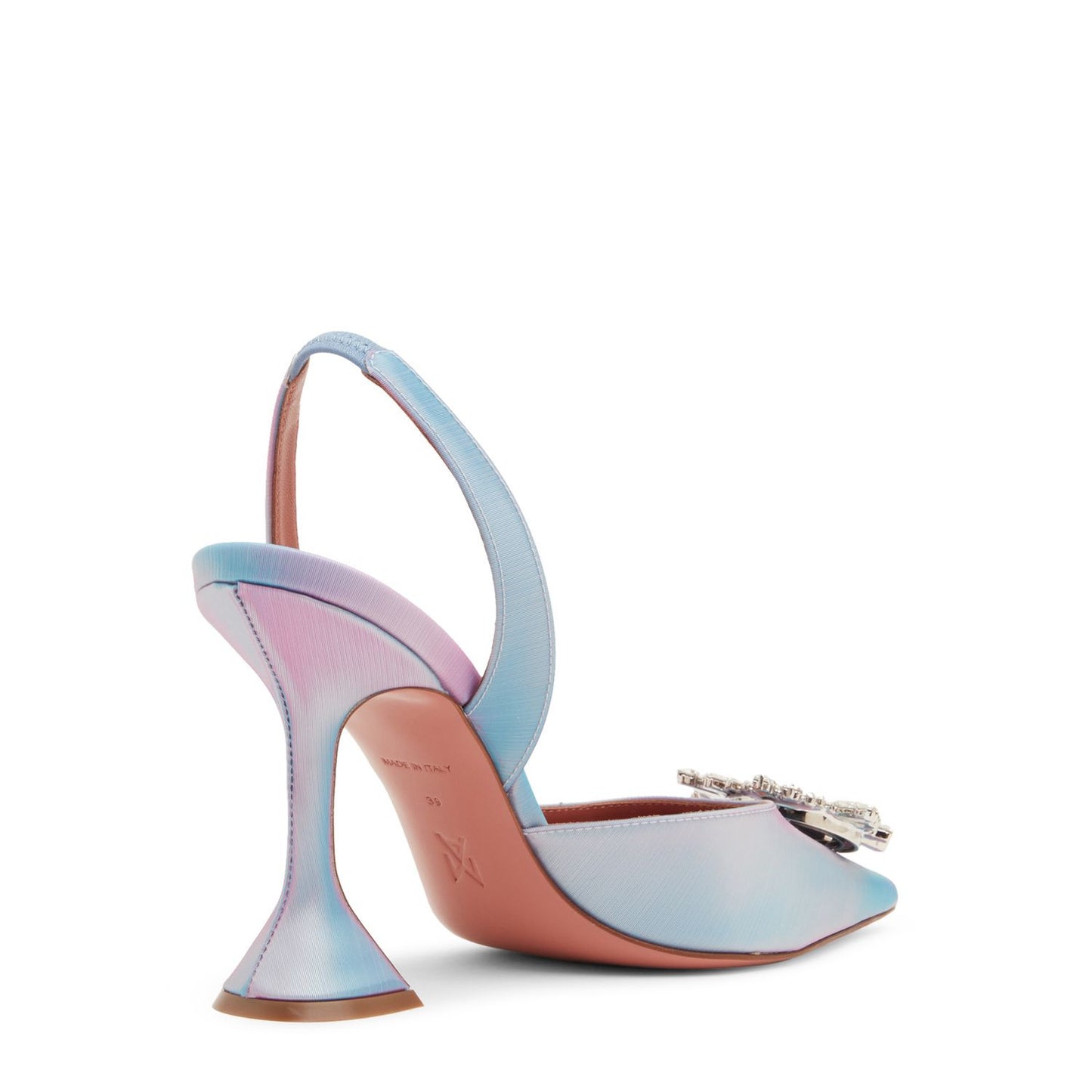 Scarpin Amina Muaddi Bagum Rainbow Metálico Tam. 37,5 Br