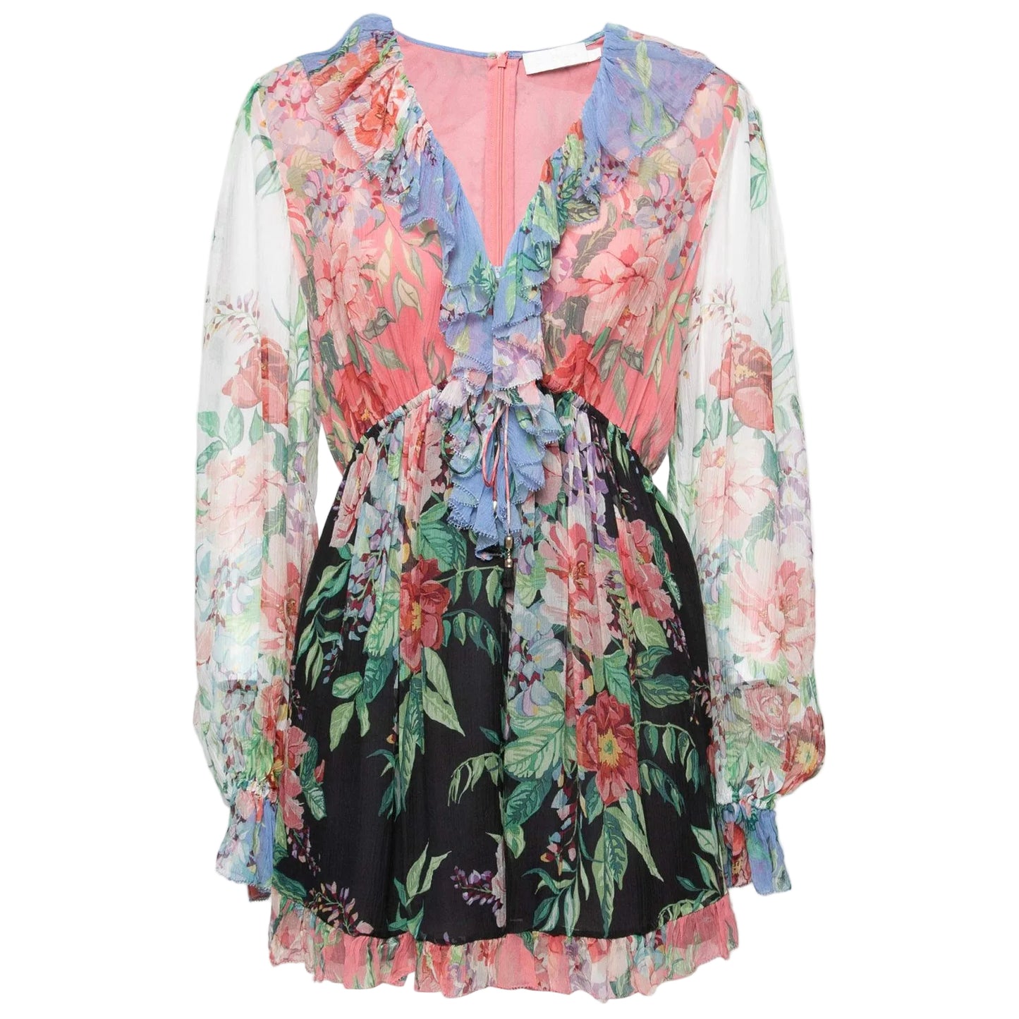 Macaquinho Zimmermann Estampa Floral Com Babados Tam. 38 Br