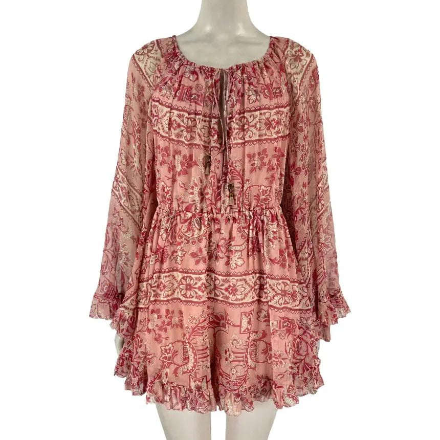 Macaquinho Zimmermann Estampa Floral Rosa Tam. 34 Br