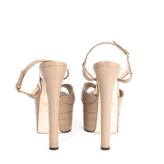 Sapato Gucci Angel Plataforma Bege Tam. 36,5 Br