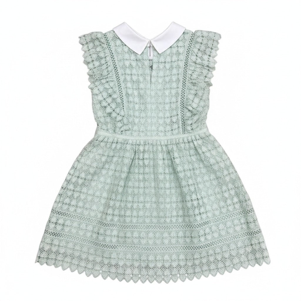 Vestido Self-Portrait Verde Menta Infantil Tam. 3-4 Br