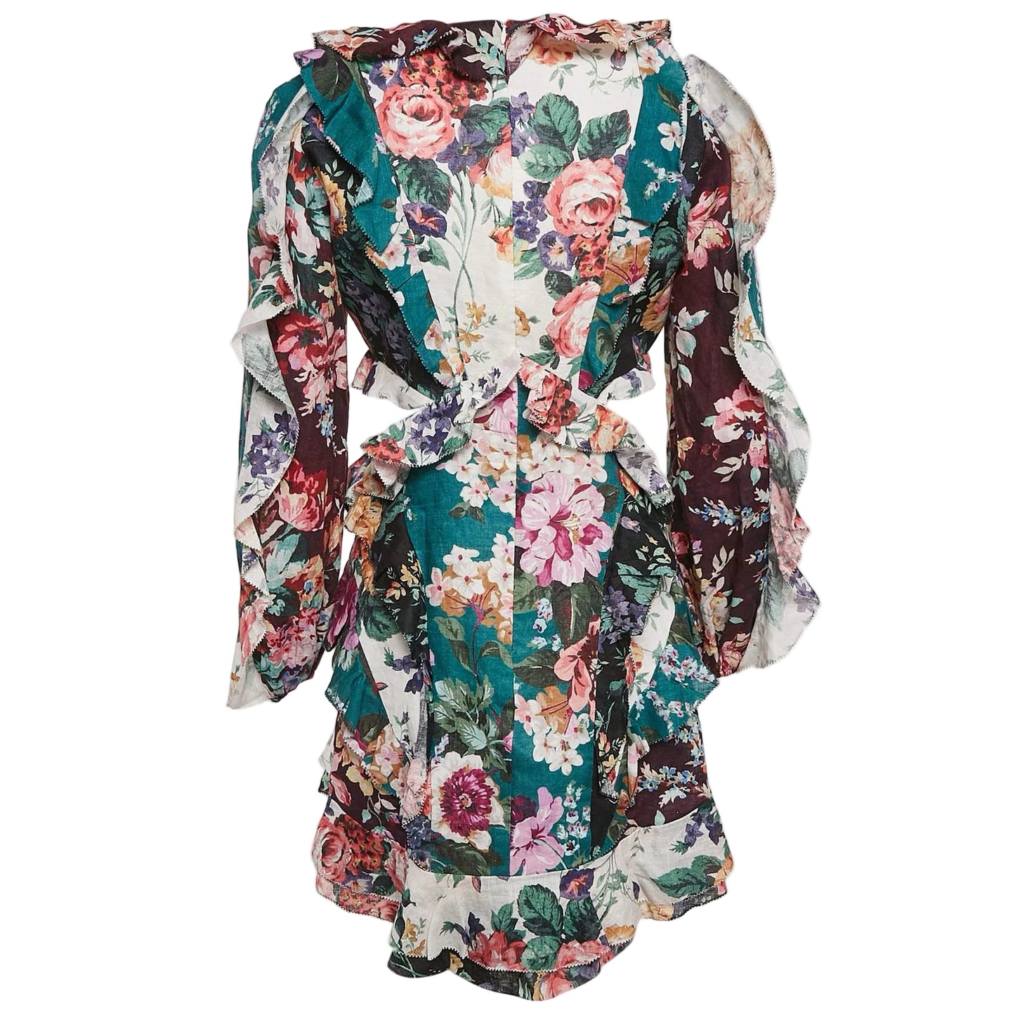 Vestido Zimmerman Colorido Estampa Floral Tam. 38 Br