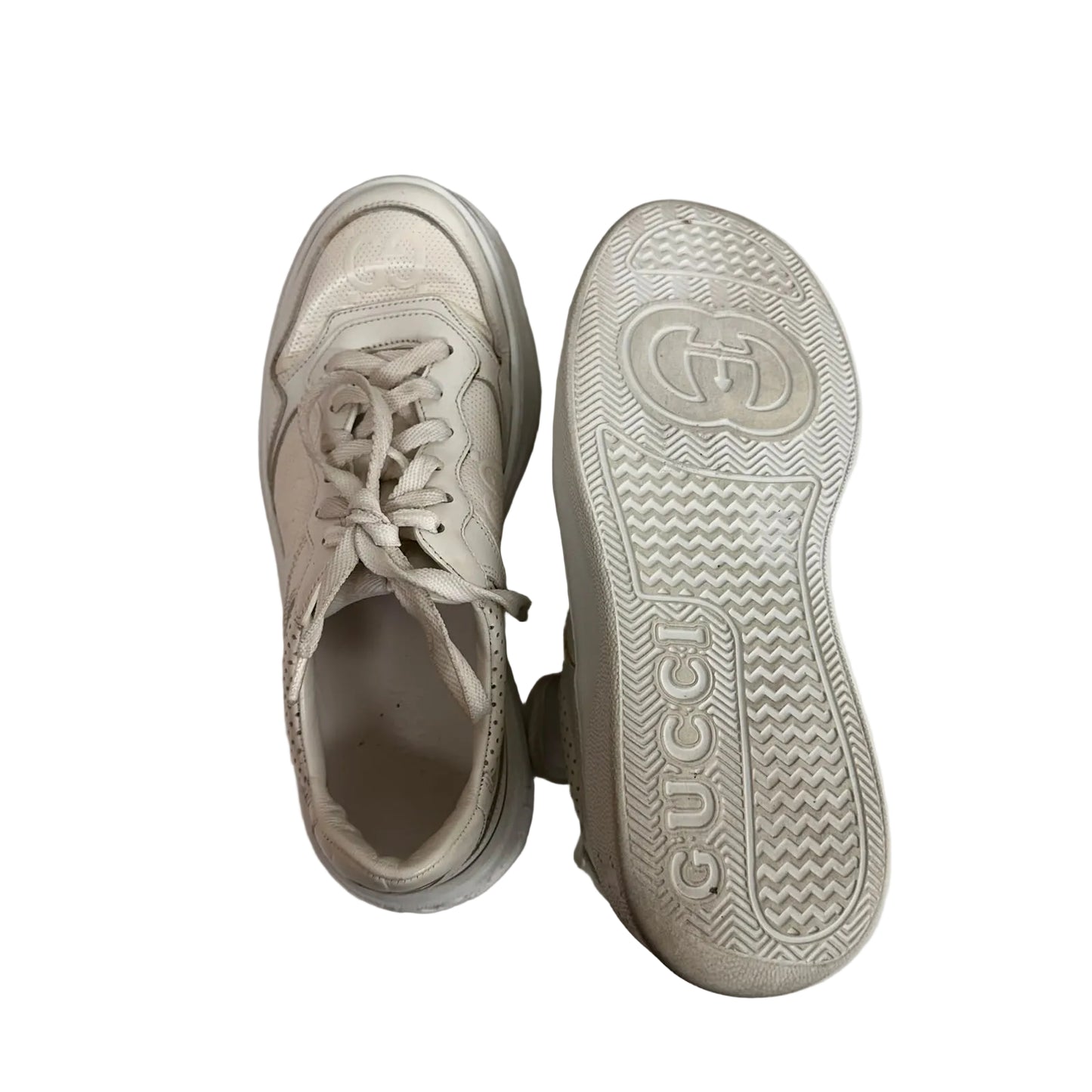 Tenis Gucci Branco Sola Branca Tam 37 Br