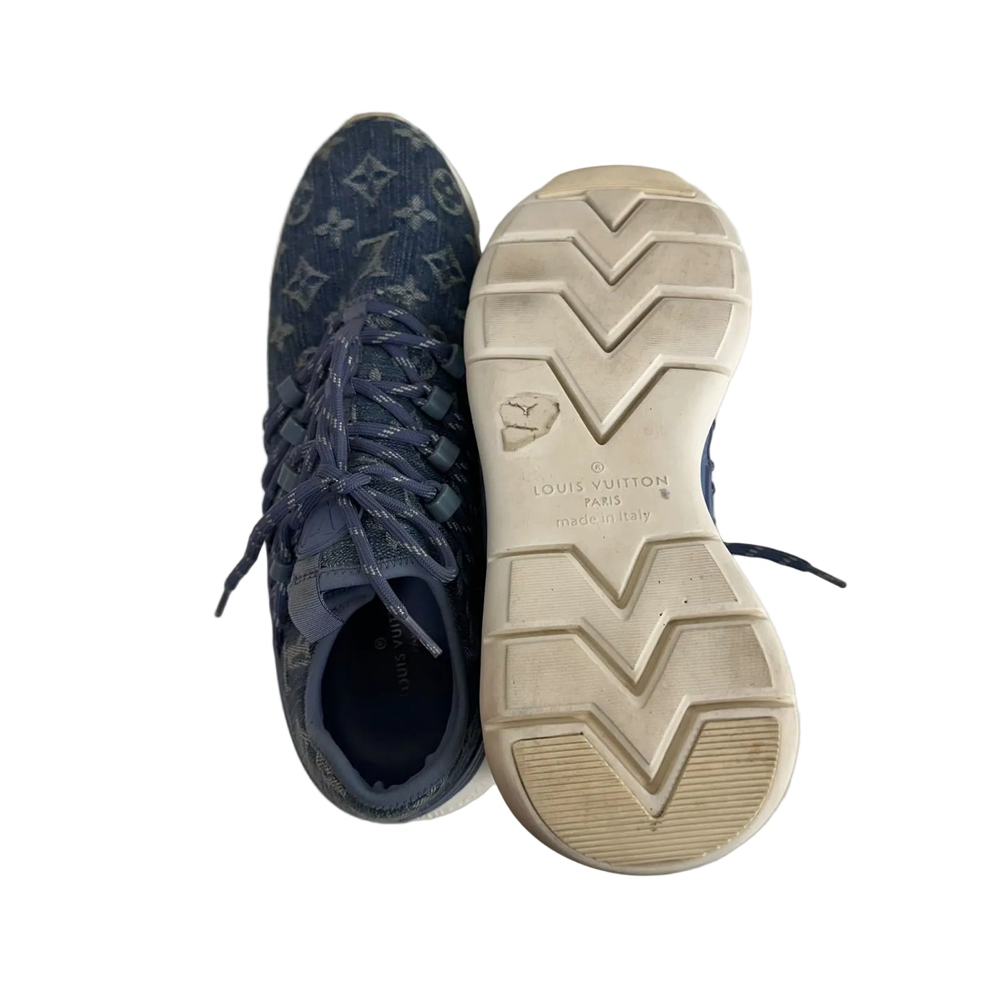 Tenis Louis Vuitton Monograma Azul Tam 37,5 Br