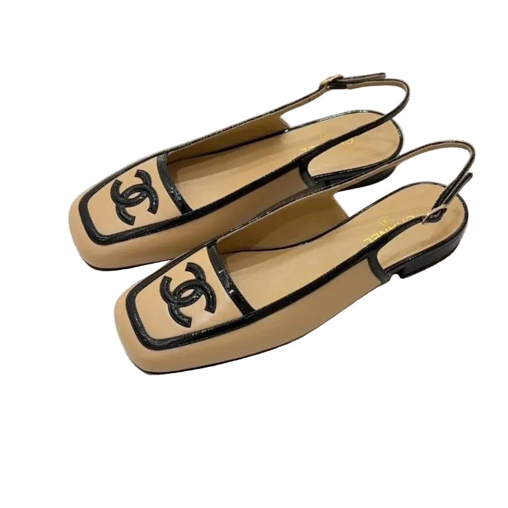 Sapato Singback Chanel Bege e Preto Tam 36,5 Br
