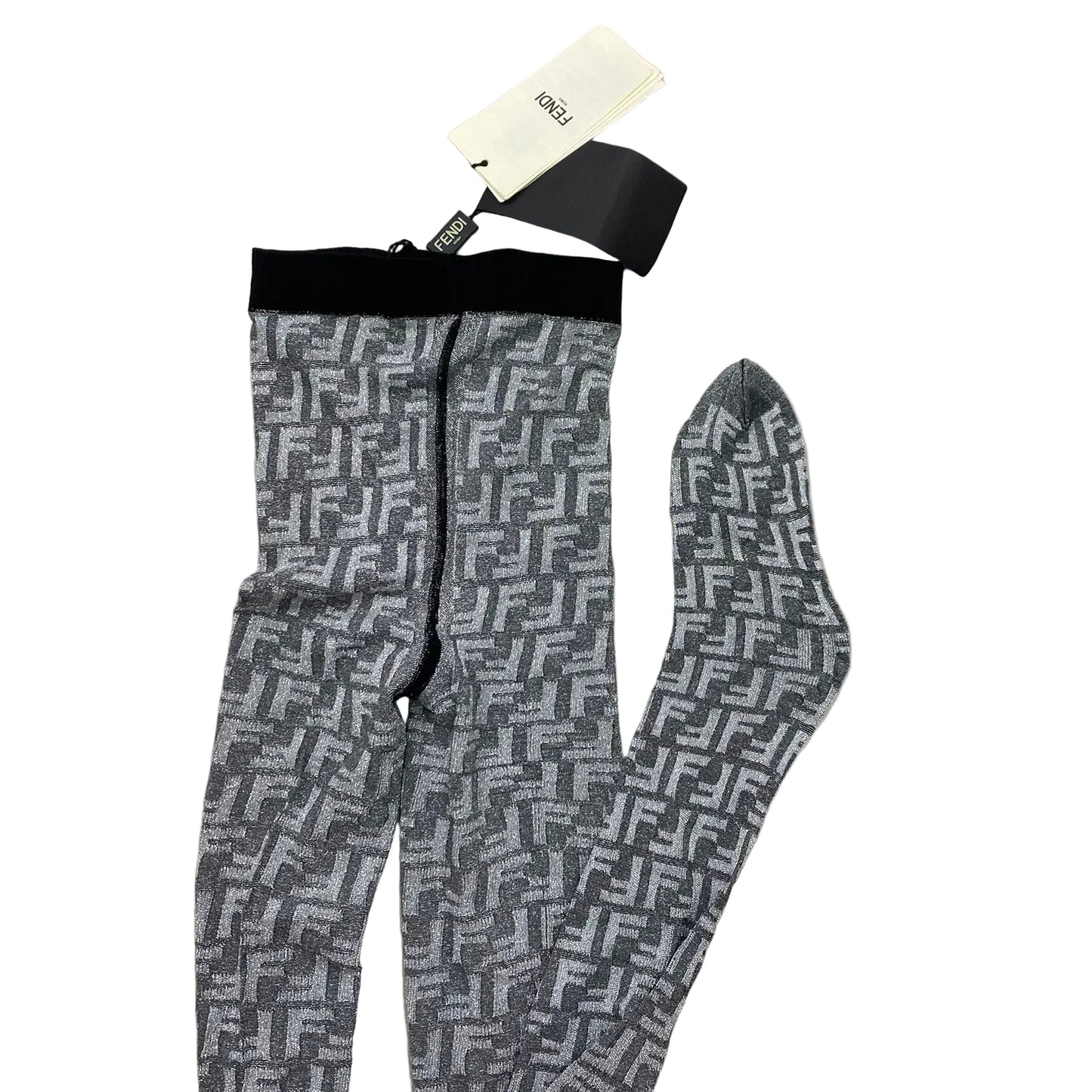Meia Calça Fendi Monograma Cinza Tam P/M BR