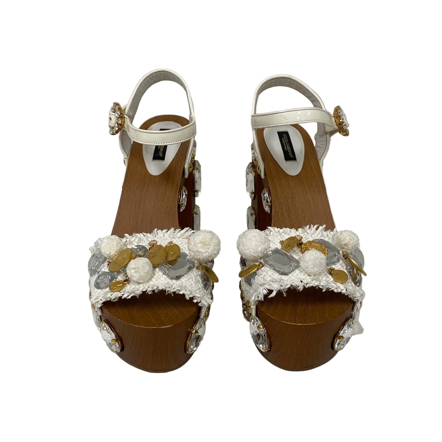 Sandalia Dolce&Gabbana Salto Madeira Tam 37,5 Br