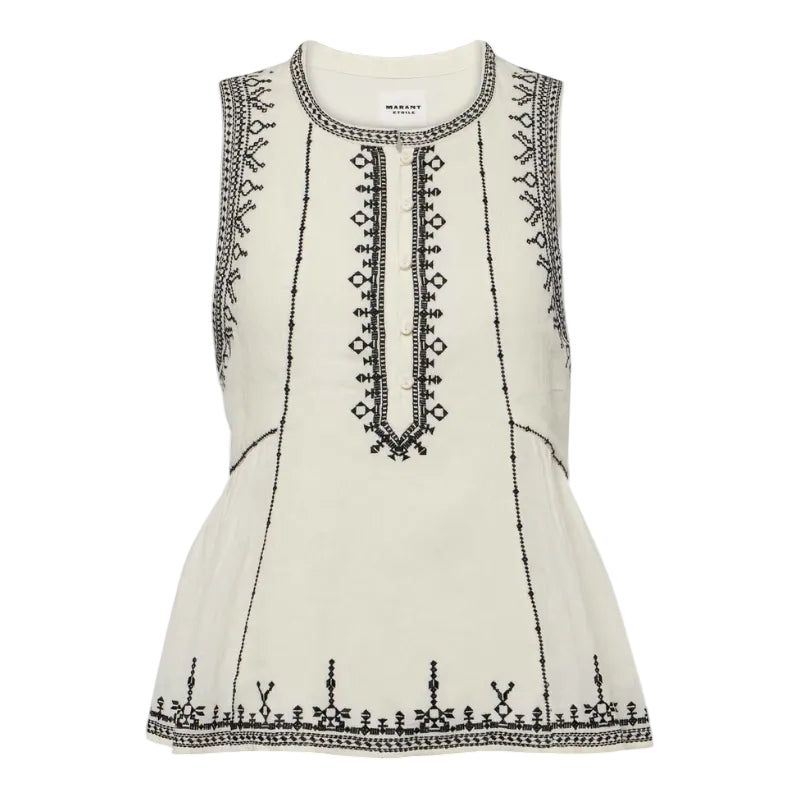 Blusa Isabel Marant Peplum Bordada Tam 36 Br