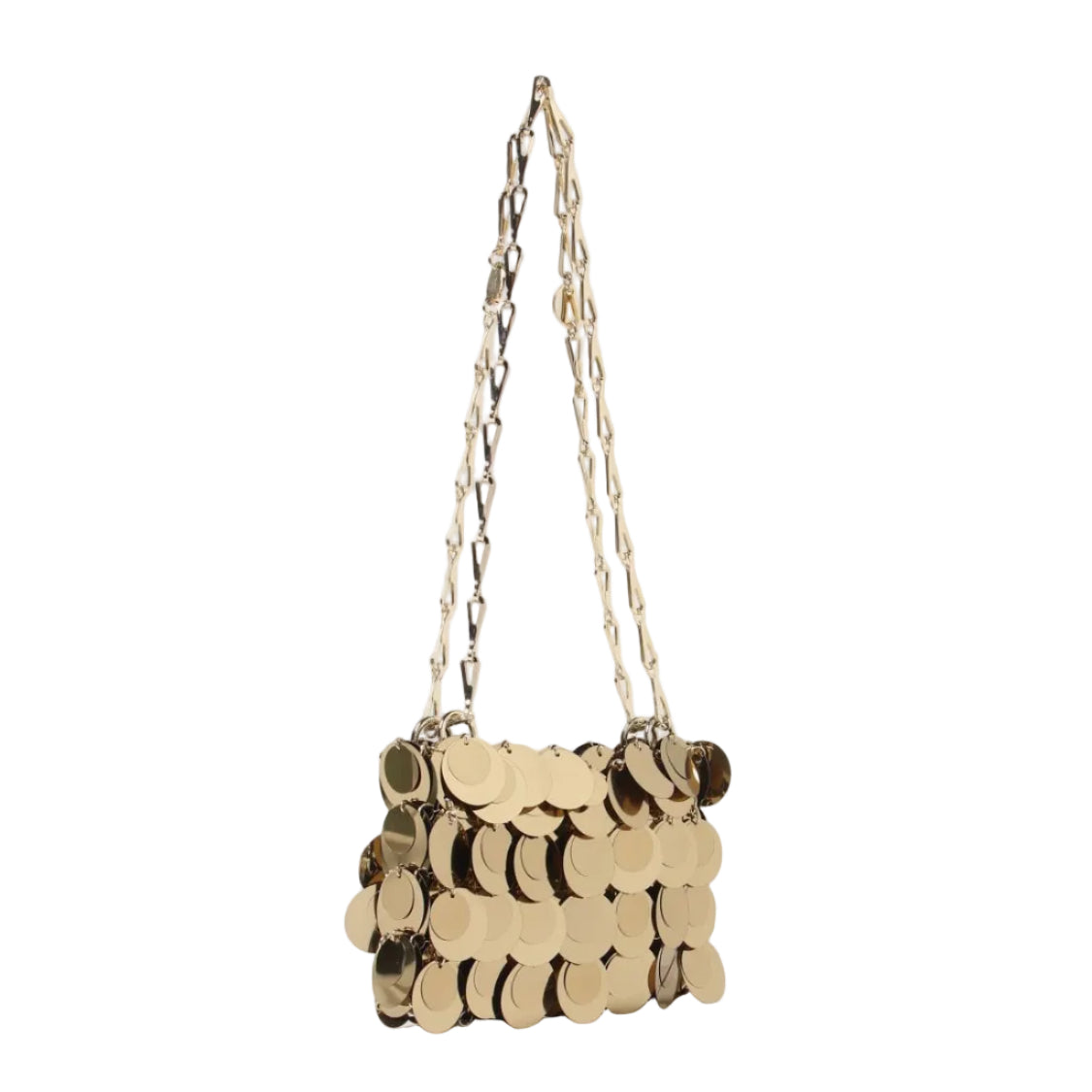 Bolsa Paco Rabanne Sparkle Nano Dourada