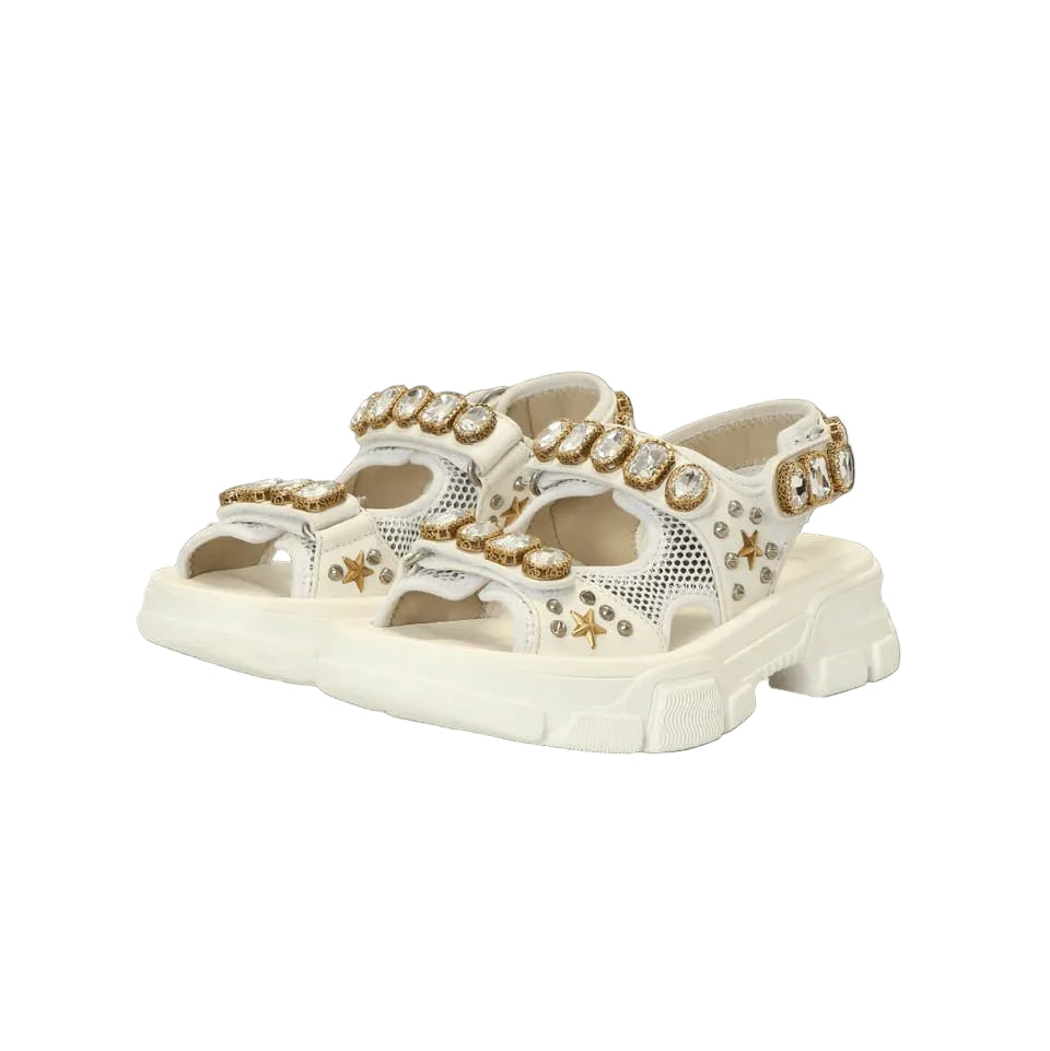 Papete Gucci Aguru Crystal Tam 36,5 Br