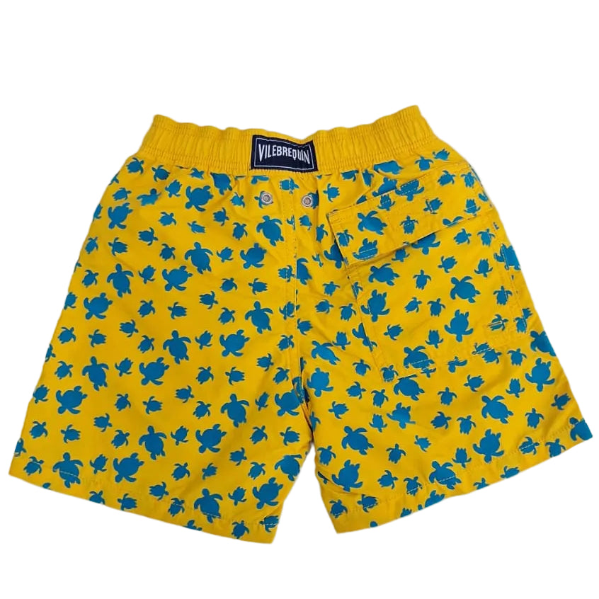 Bermuda Vilebrequin Amarelo Tartaruga Infantil Tam 8 Anos Br