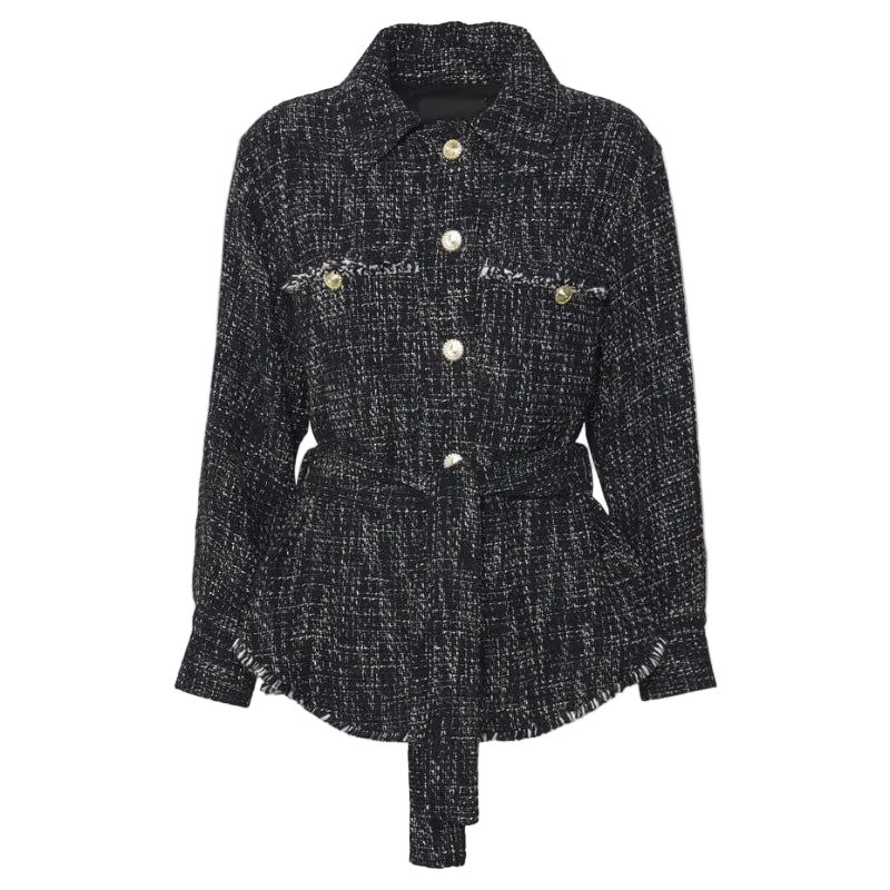 Blazer Maje Tweed Azul Tam 38 Br