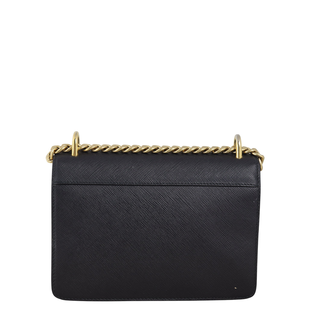 Bolsa Prada Signature Pattina Preta