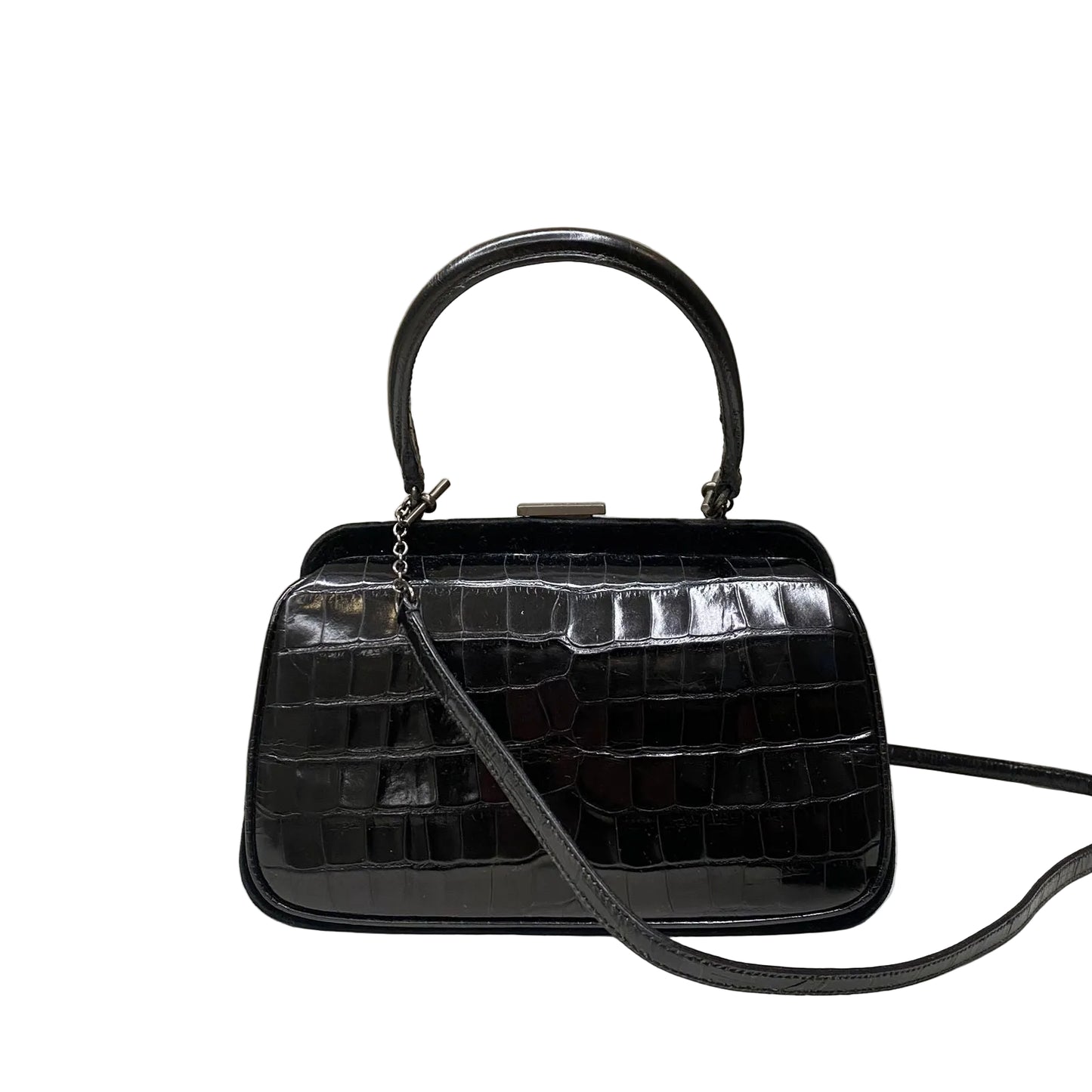 Bolsa Prada Vintage Crocodile Bag Preta