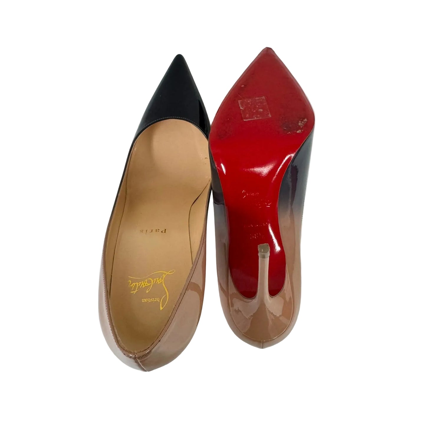 Scarpin Christian Louboutin Bege/Preto Tam 36,5 BR