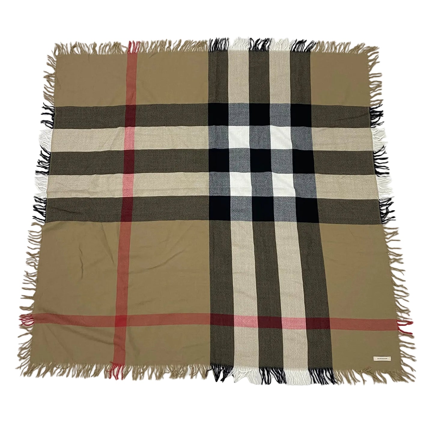 Cachecol Burberry Listrado Marrom