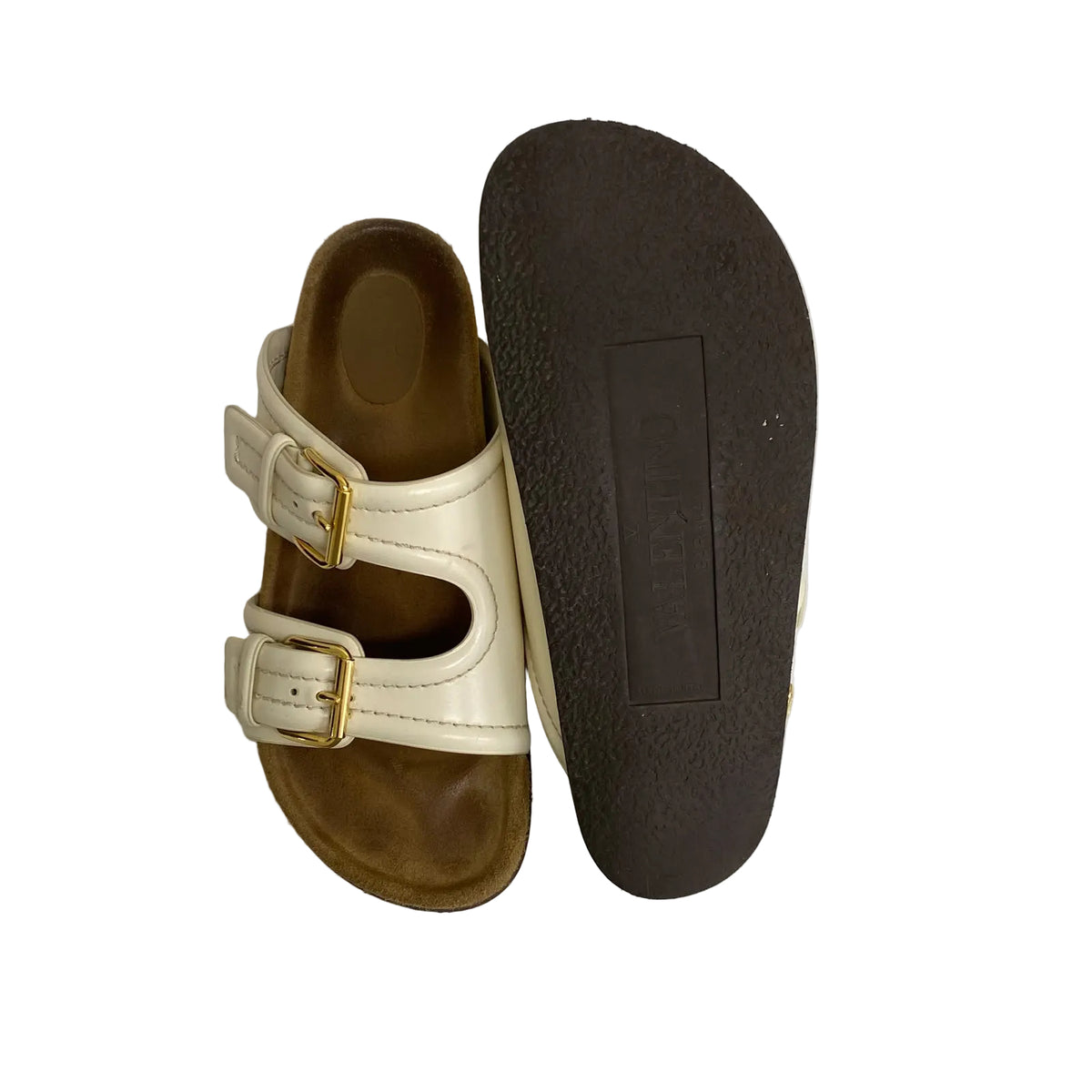 Papete Valentino Off White Com Fivela Tam 39 BR